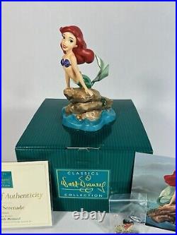 WDCC Disney Classics Little Mermaid Ariel Seaside Serenade withBox, Promo Pin, COA