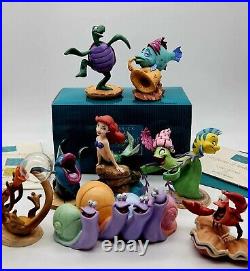 WDCC Disney Little Mermaid Lot of 8 Porcelain Figurines Ariel Sébastien in Boxes