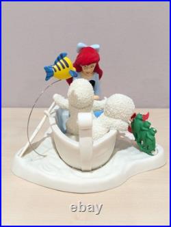 Walt Disney Dept 56 Riding The Sea With Ariel Snowbabies Little Mermaid Rare