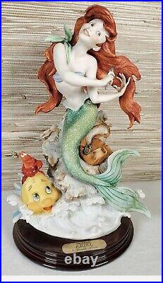 Walt Disney Giuseppe Armani Ariel The Little Mermaid & Flounder Large 13 Inch
