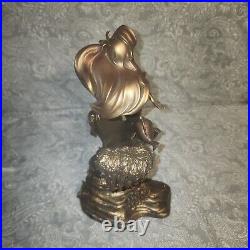 Walt Disney World Park Little Mermaid Ariel Light-Up Bronze Statue New In Box
