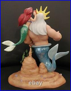 Wdcc The Little Mermaid Ariel King Triton Morning Daddy Disney + Box/coa Mint