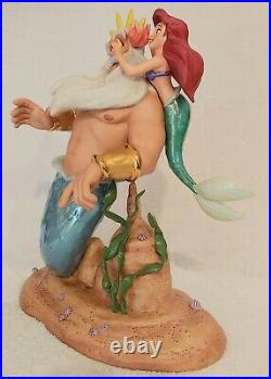 Wdcc The Little Mermaid Ariel King Triton Morning Daddy Figurine Signed + Box