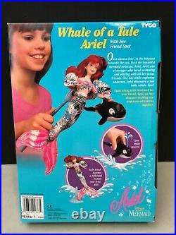 Whale of a Tale Ariel Doll with friend Spot The Little Mermaid Tyco Disney 1833