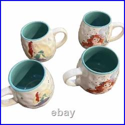 Zrike Disney Princess Little Mermaid Ariel Mugs Set Of 4